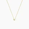 Collier Poem Argent Jaune Péridot Oxyde De Zirconium