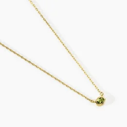 Collier Poem Argent Jaune Péridot