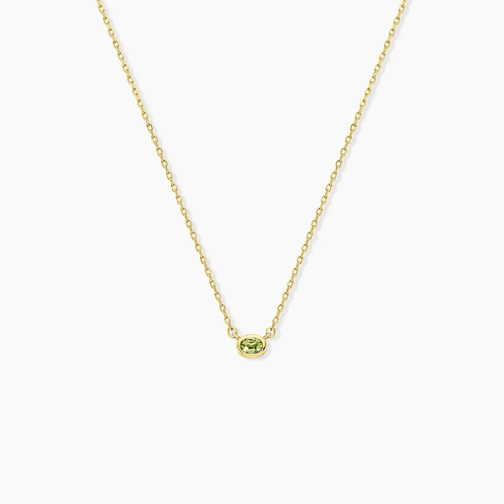 Collier Poem Argent Jaune Péridot