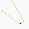 Collier Poem Argent Jaune Rhodolite Oxyde De Zirconium