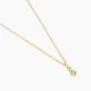 Collier Poem Argent Jaune Topaze Oxyde De Zirconium