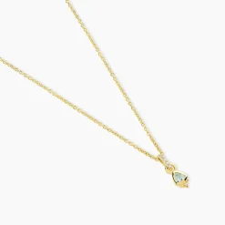 Collier Poem Argent Jaune Topaze Oxyde De Zirconium