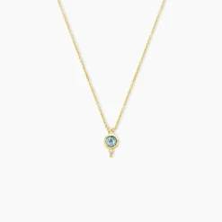 Collier Poem Argent Jaune Topaze