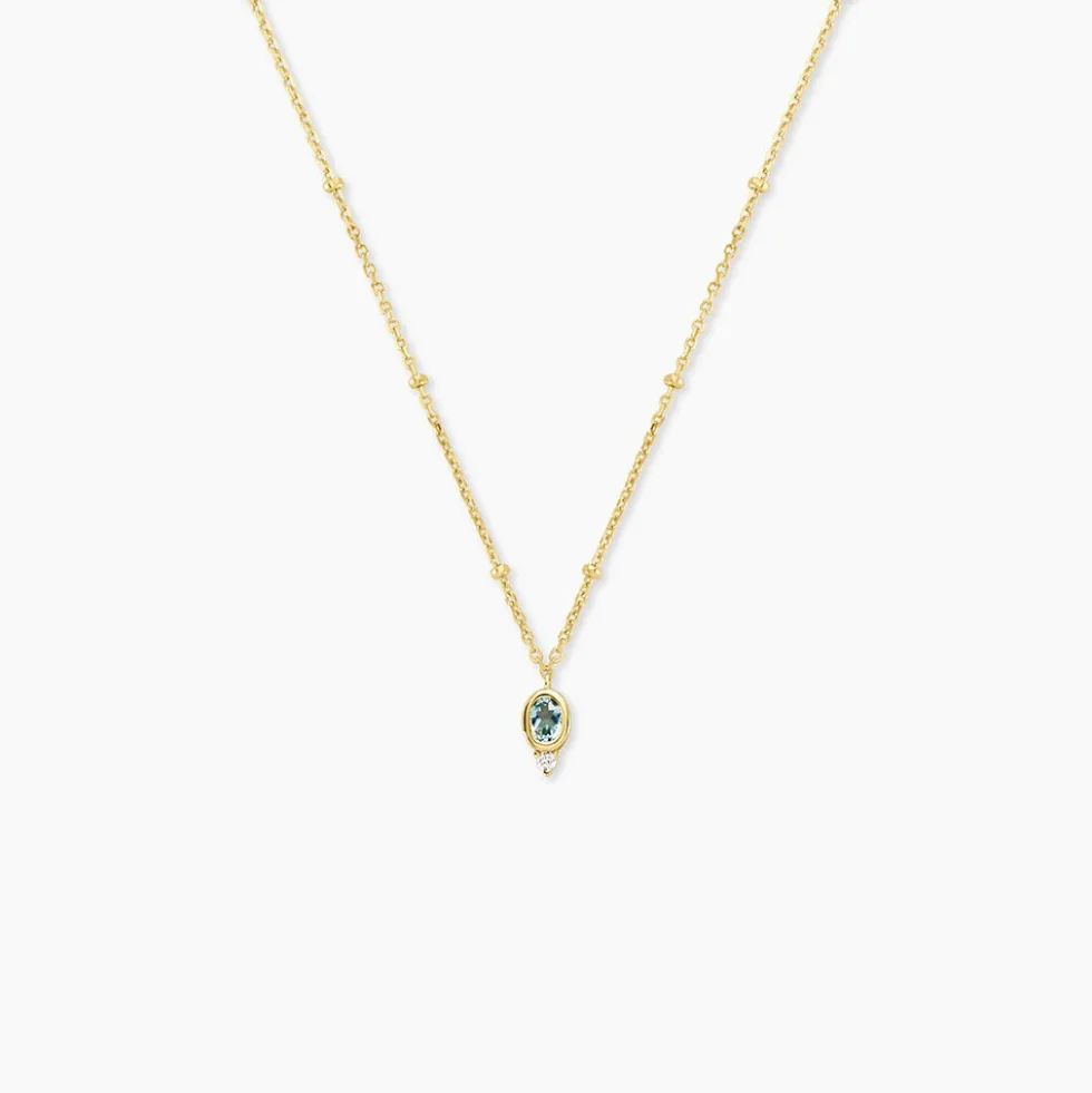 Collier Poem Argent Jaune Topaze Oxyde De Zirconium