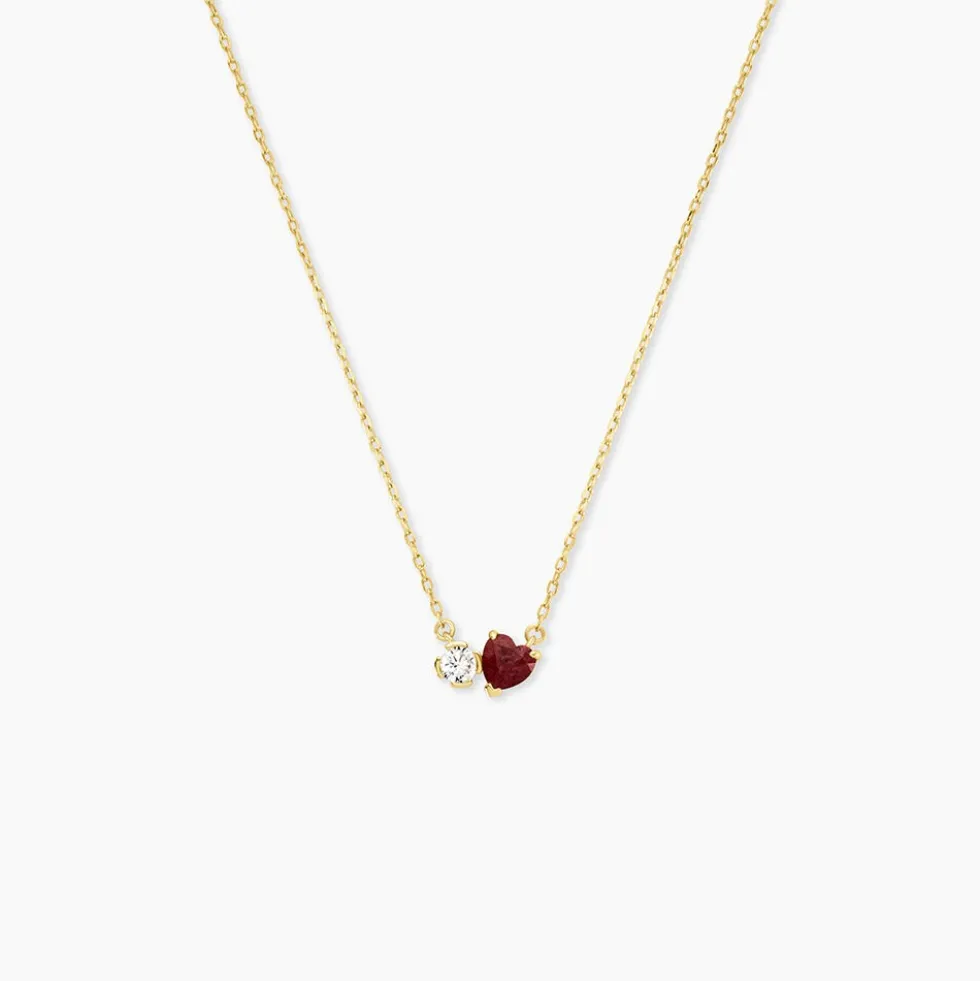 Collier Poem Argent Jaune Tourmaline Oxyde De Zirconium