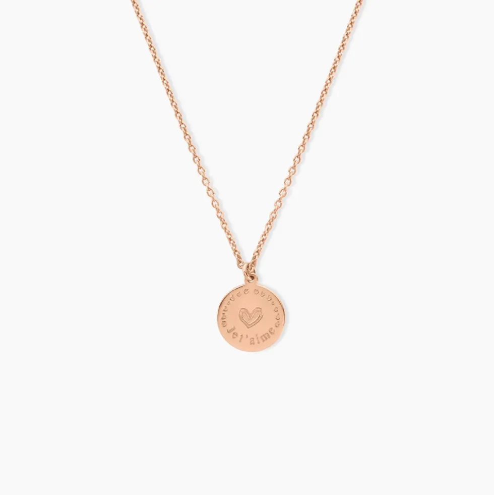Collier Pome Argent Rose
