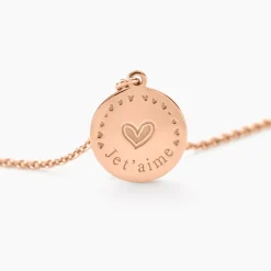 Collier Pome Argent Rose