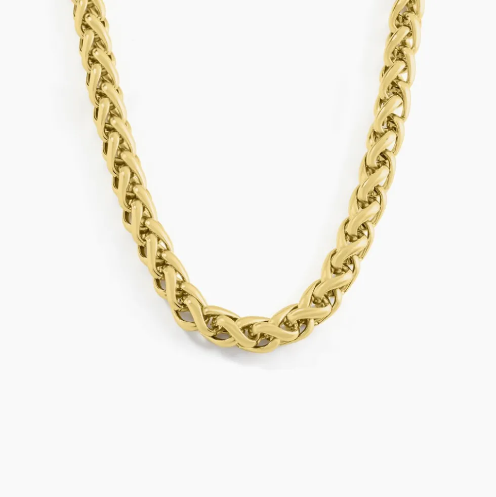 Collier Pondichery Acier Jaune