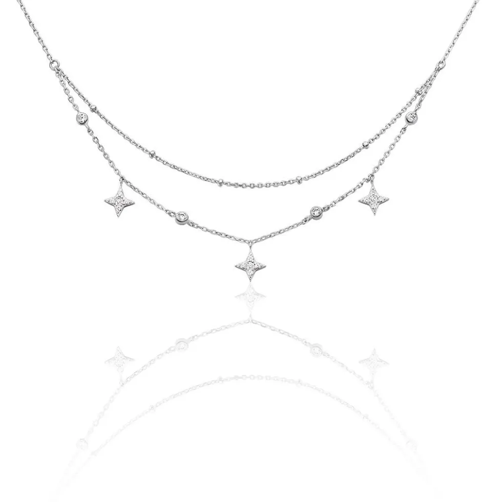 Collier Pricille Argent Blanc Oxyde De Zirconium