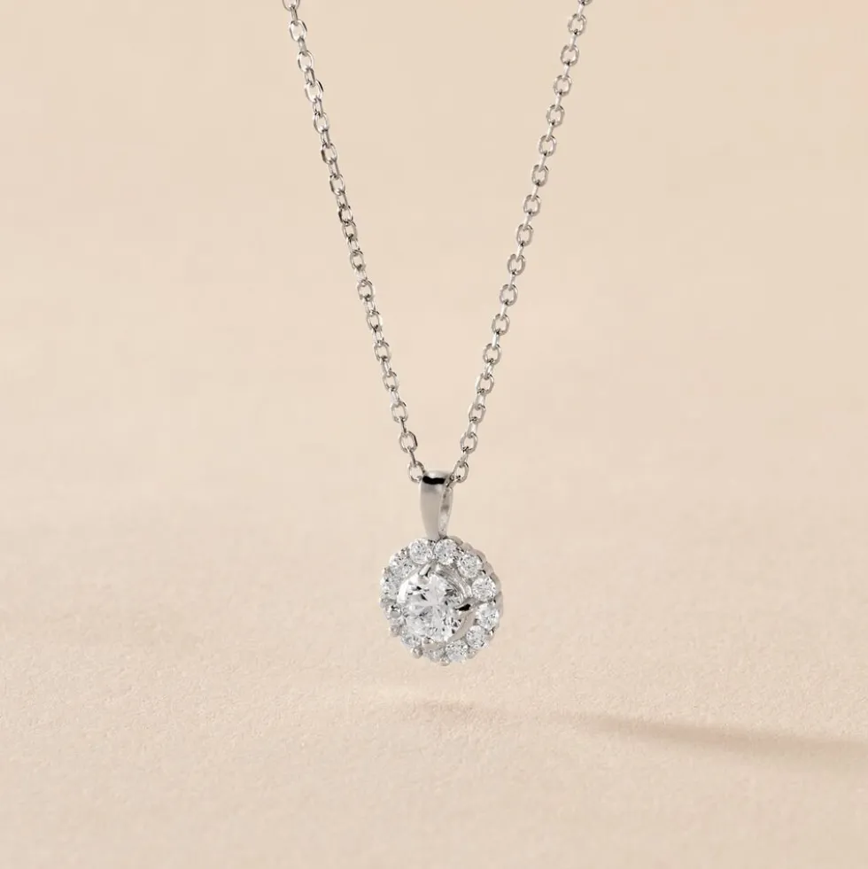 Collier Princess Argent Blanc Oxyde De Zirconium