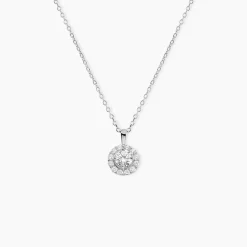 Collier Princess Argent Blanc Oxyde De Zirconium