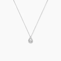 Collier Purete Or Blanc Diamant