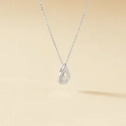 Collier Purete Or Blanc Diamant