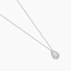 Collier Purete Or Blanc Diamant