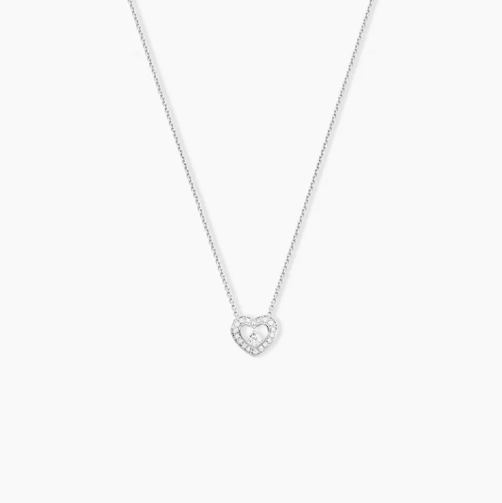 Collier Purete Or Blanc Diamant