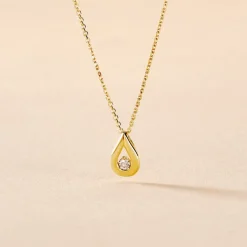 Collier Purete Or Jaune Diamant