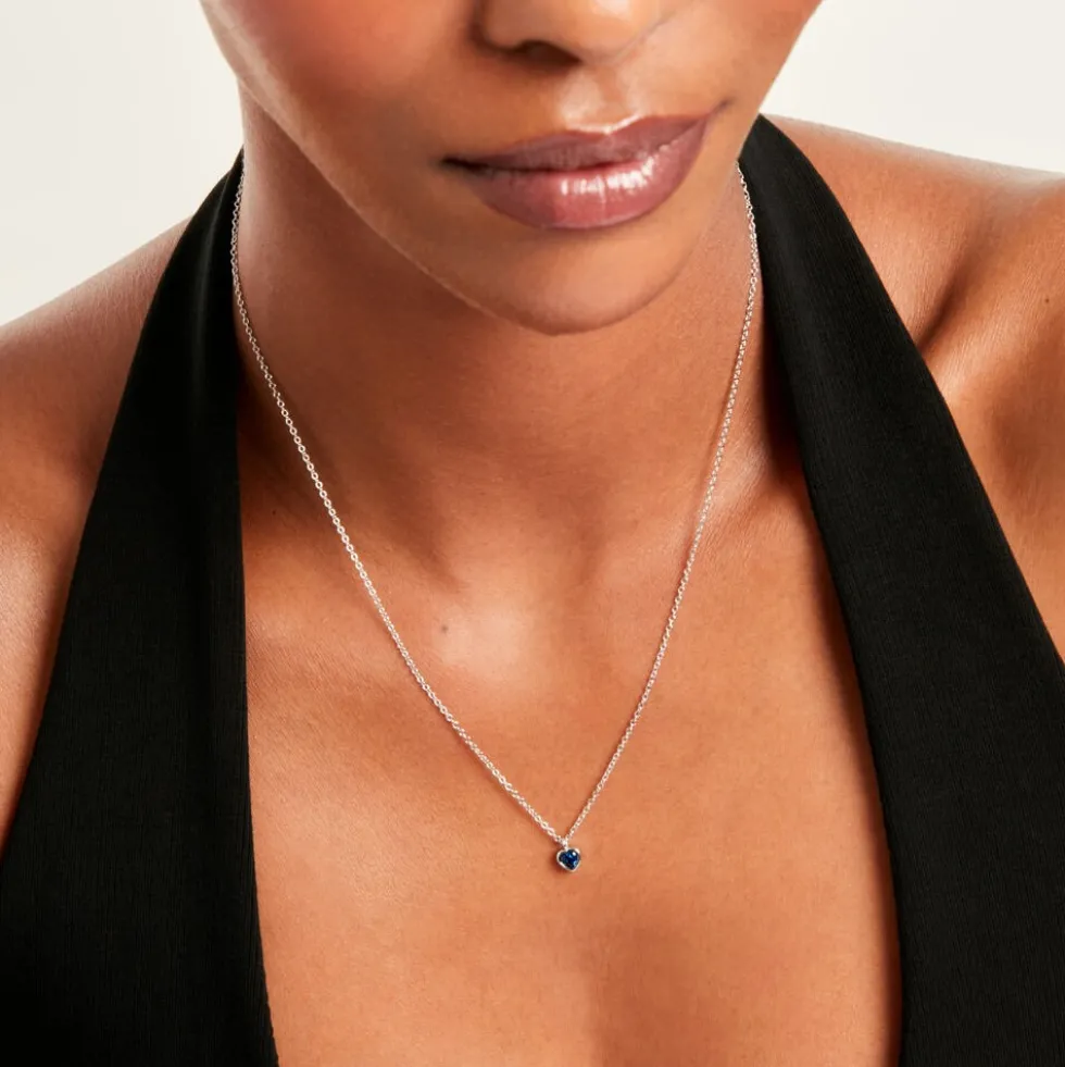 Collier Querida Argent Blanc Oxyde De Zirconium