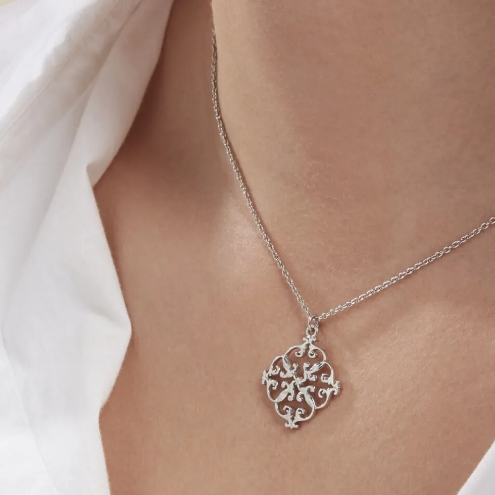 Collier Raelene Argent Blanc