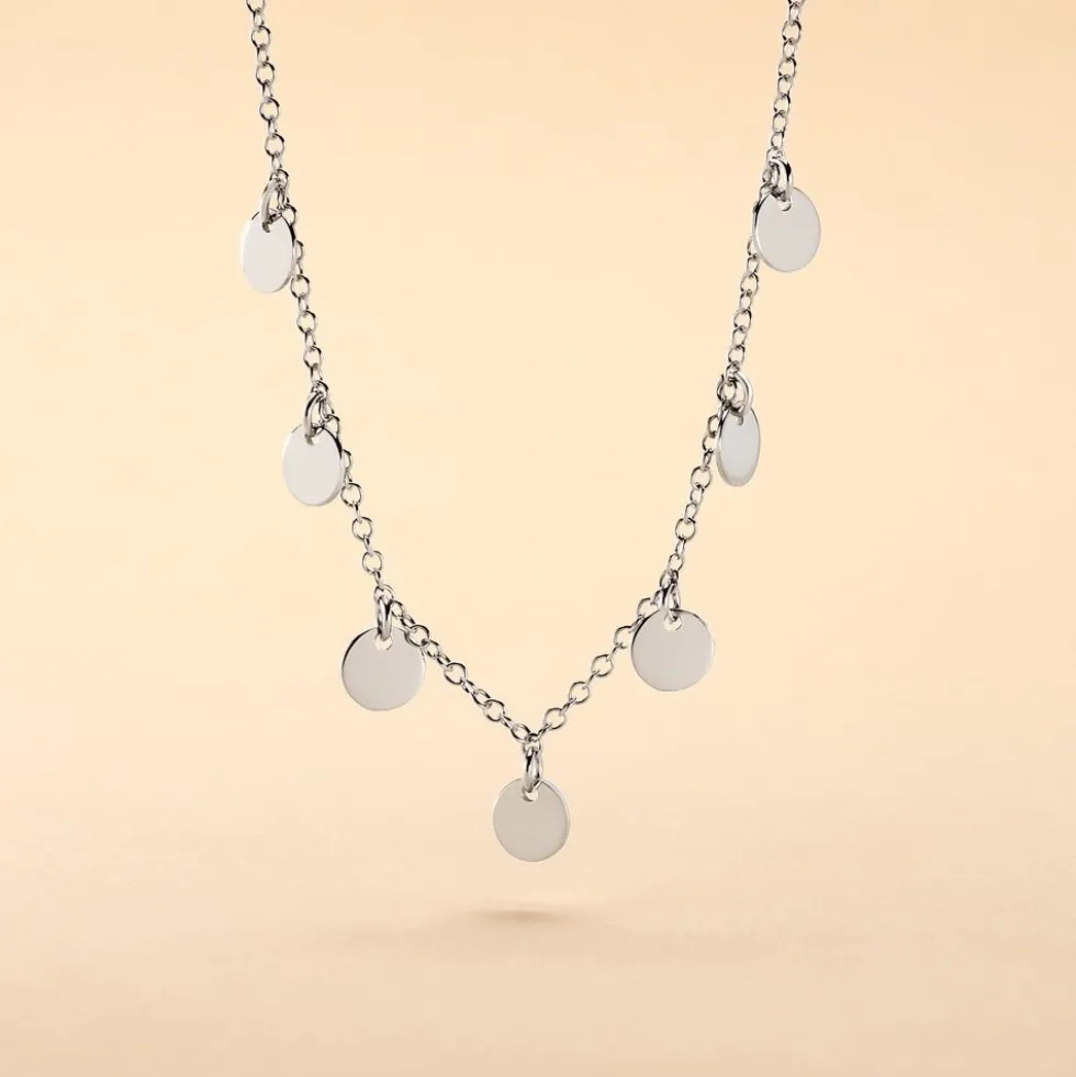 Collier Ragavi Argent Blanc