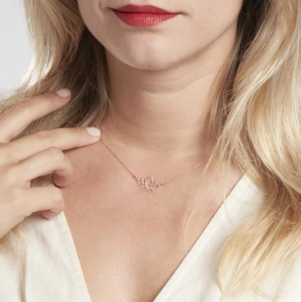 Collier Raia Argent Rose