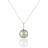 Collier Rebeca Or Blanc Perle De Culture De Tahiti Et Oxyde