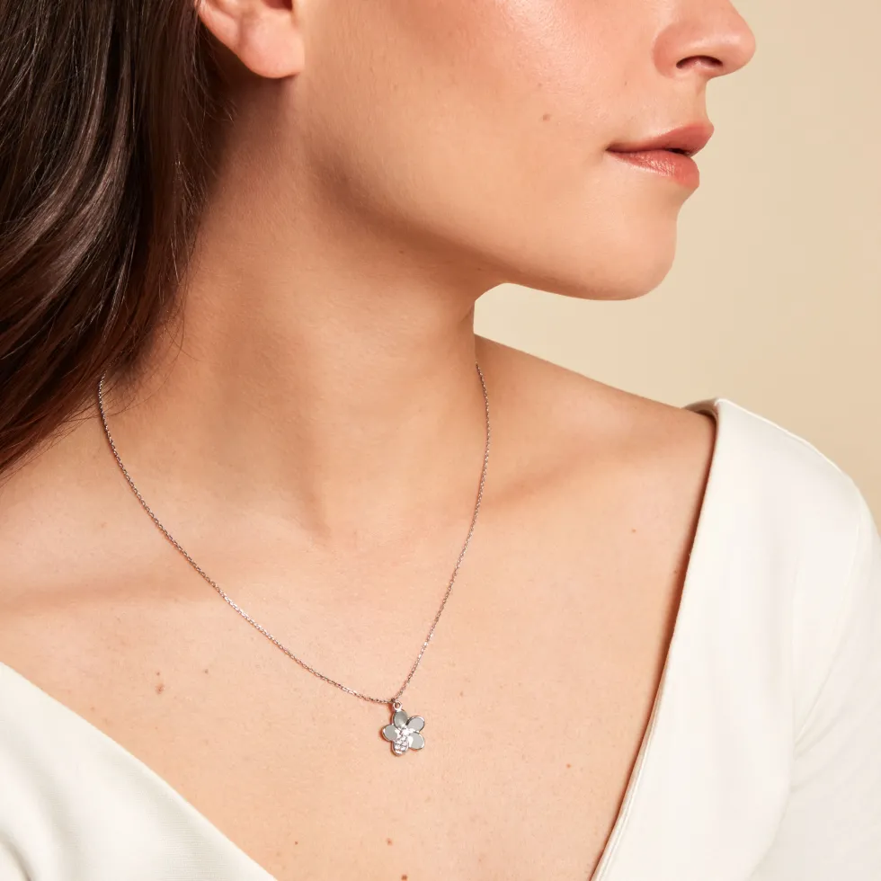 Collier Reem Argent Blanc Oxyde De Zirconium