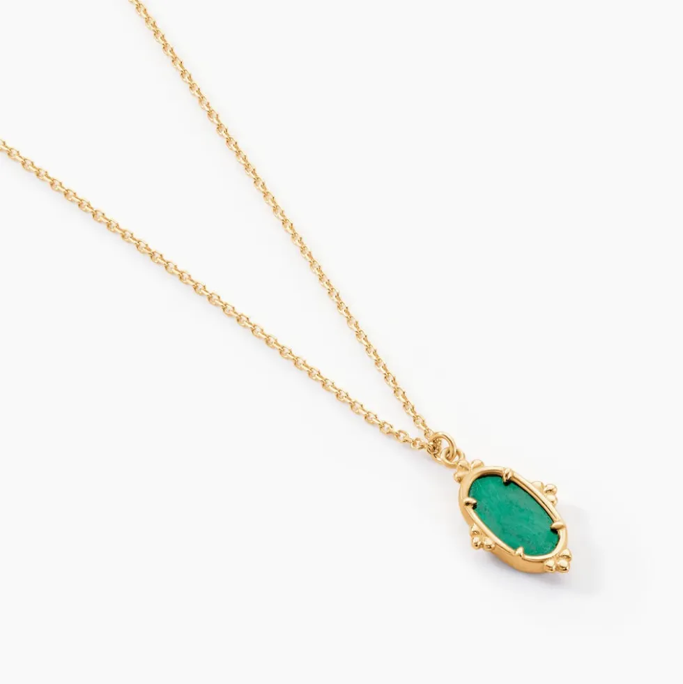 Collier Reflets Pop Or Jaune Malachite