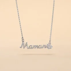 Collier Rera Argent Blanc Oxyde De Zirconium