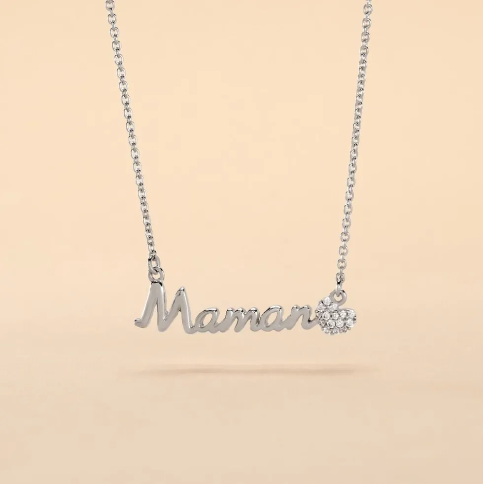 Collier Rera Argent Blanc Oxyde De Zirconium