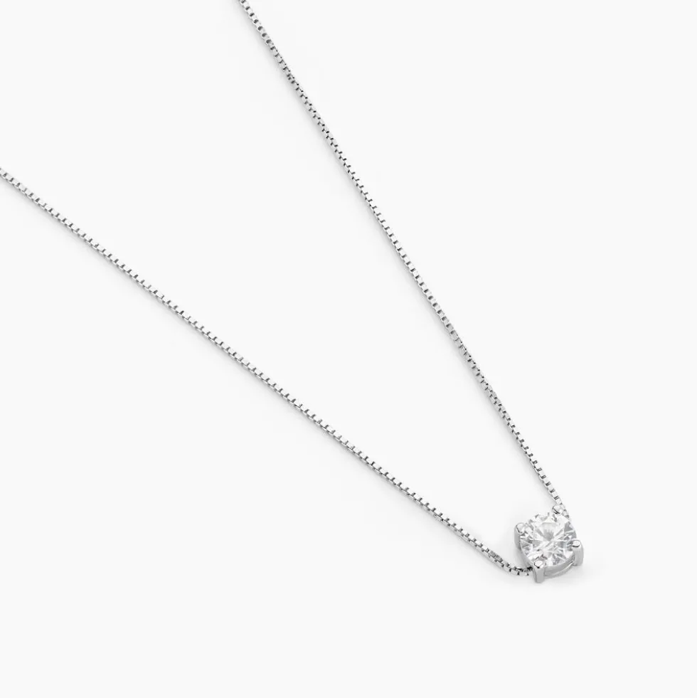 Collier Rio Argent Blanc Oxyde De Zirconium