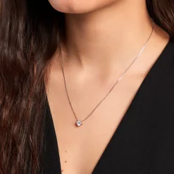 Collier Rio Argent Blanc Oxyde De Zirconium