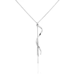 Collier Rizlaine Argent Blanc