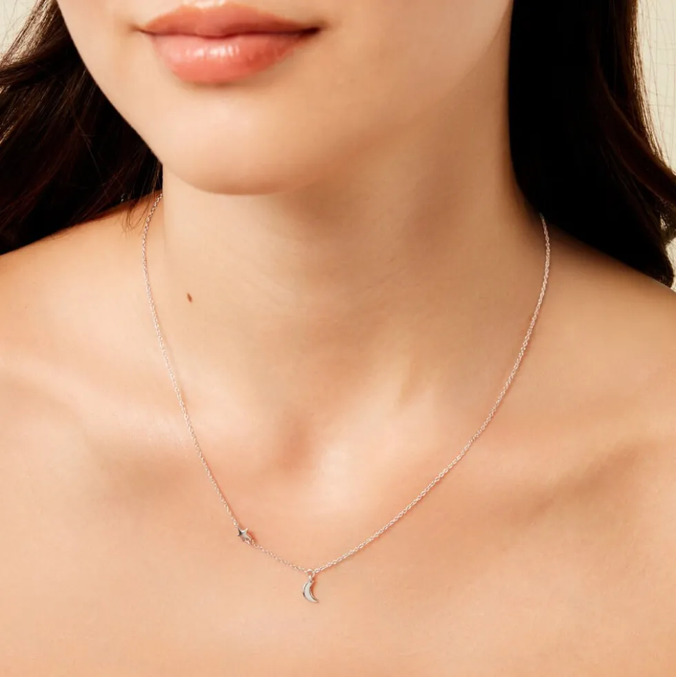 Collier Rohanne Argent Blanc