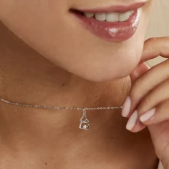 Collier Roma Argent Blanc Oxyde De Zirconium