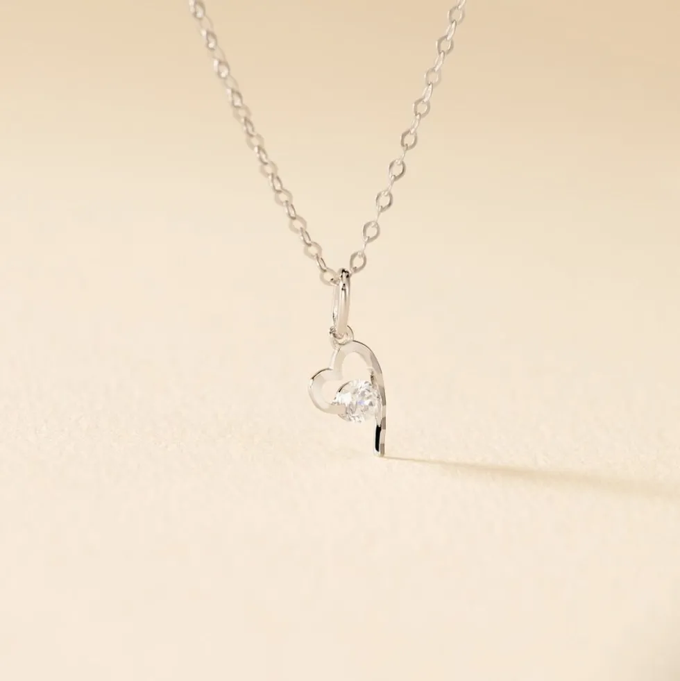 Collier Romance Or Blanc Oxyde De Zirconium