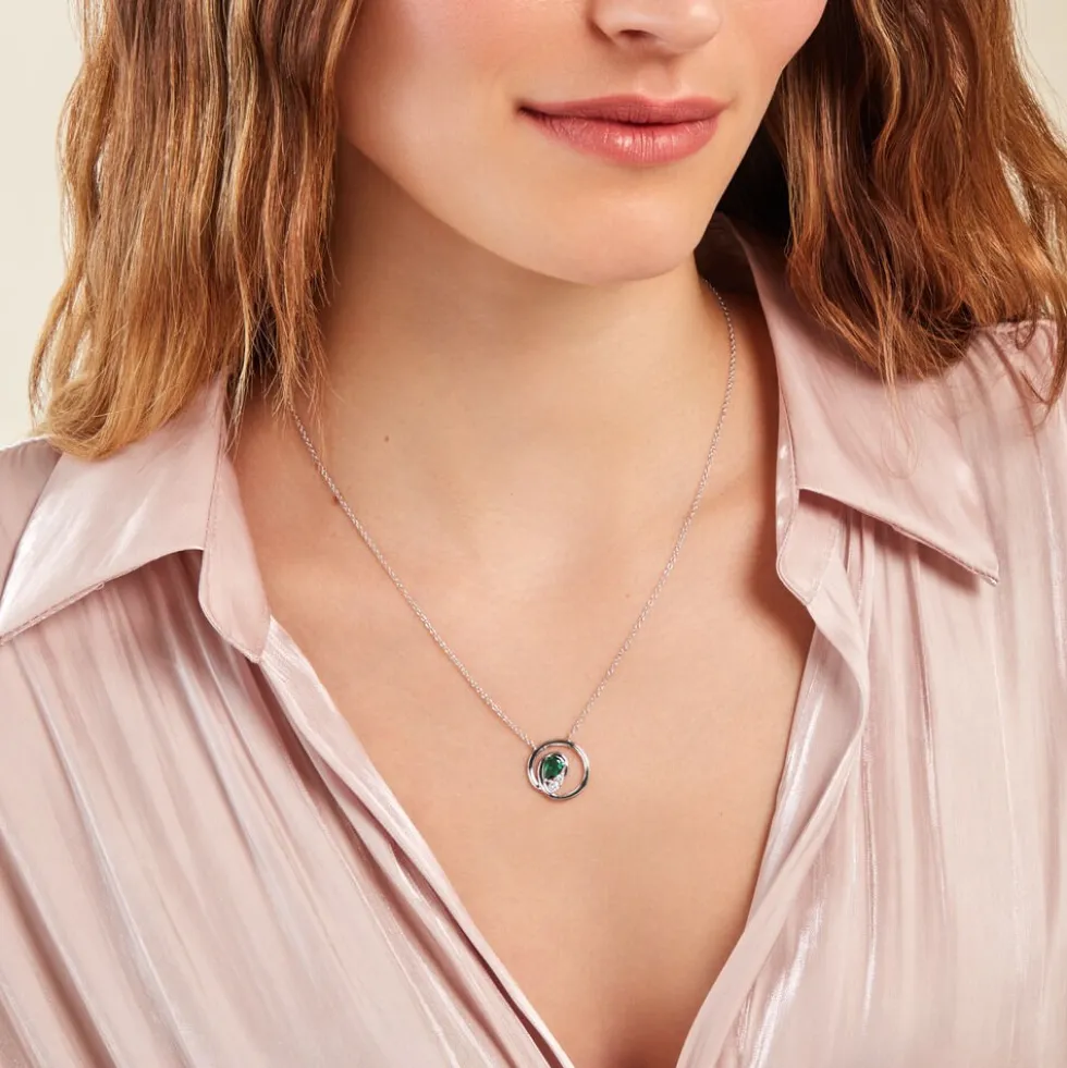 Collier Romea Argent Blanc Oxyde De Zirconium