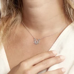 Collier Romy Origami Argent Blanc