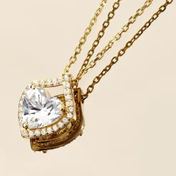 Collier Rosaline Or Jaune Oxyde De Zirconium