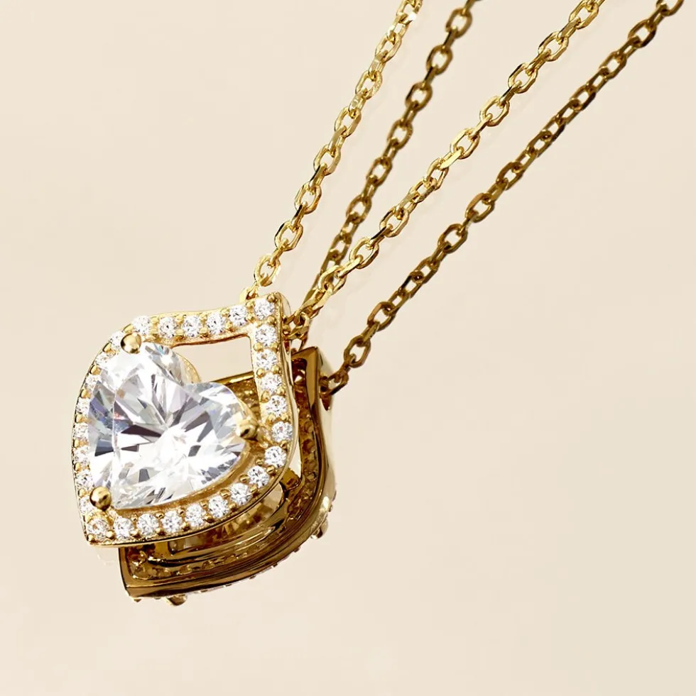 Collier Rosaline Or Jaune Oxyde De Zirconium