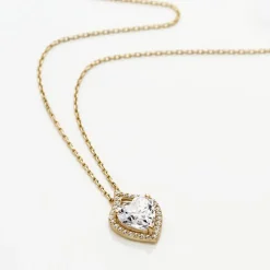 Collier Rosaline Or Jaune Oxyde De Zirconium