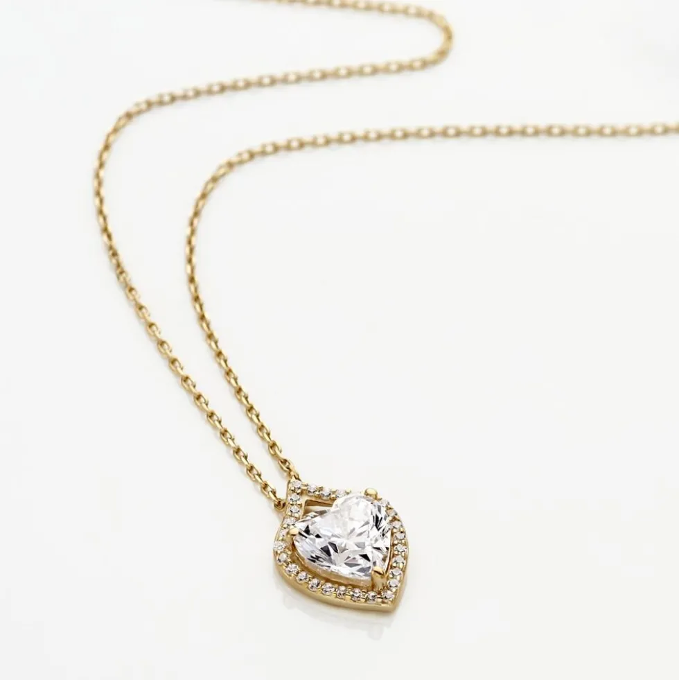 Collier Rosaline Or Jaune Oxyde De Zirconium