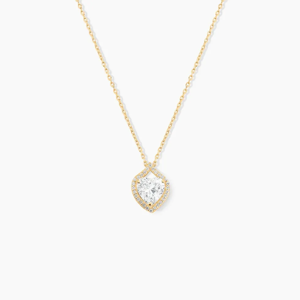 Collier Rosaline Or Jaune Oxyde De Zirconium