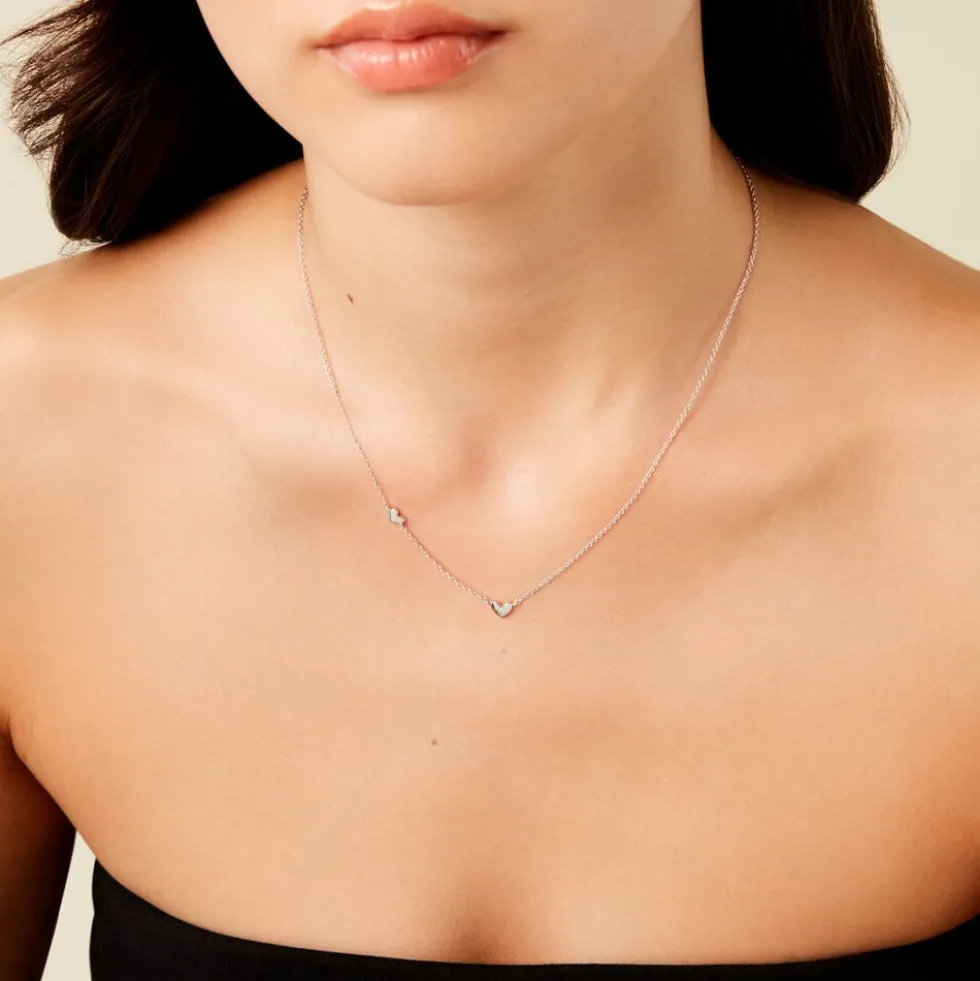 Collier Rosamee Argent Blanc