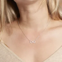 Collier Rowan Argent Blanc Oxyde De Zirconium