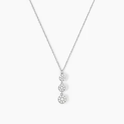 Collier Sandra Argent Blanc Oxyde De Zirconium
