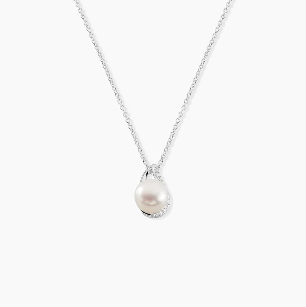 Collier Sasha Argent Blanc Perle De Culture Et Oxyde De Zirconium