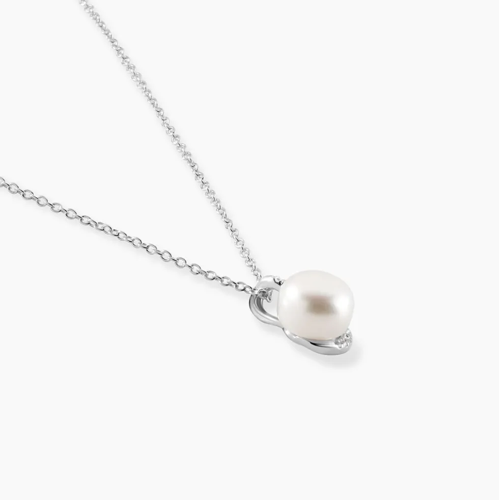 Collier Sasha Argent Blanc Perle De Culture Et Oxyde De Zirconium