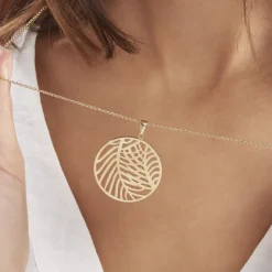 Collier Sautoir Acier Doré Jami