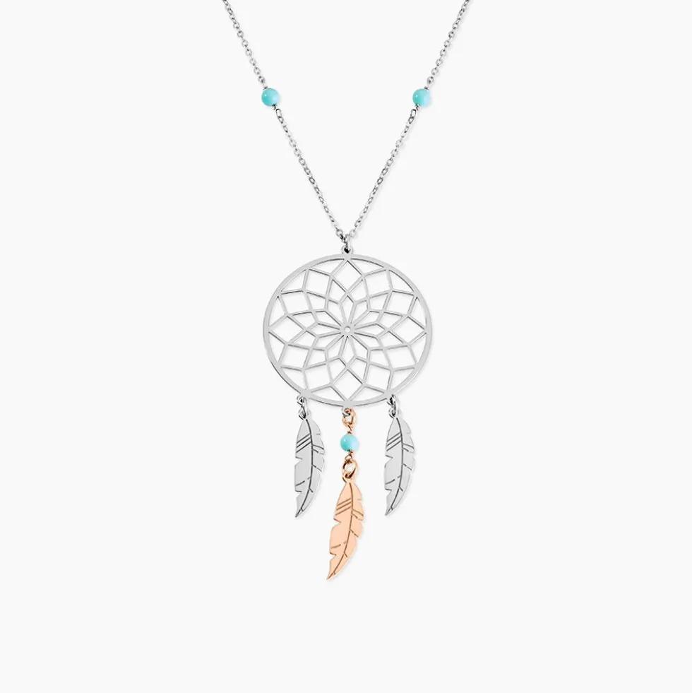 Collier Sautoir Misalie Argent Blanc