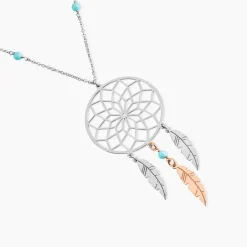 Collier Sautoir Misalie Argent Blanc